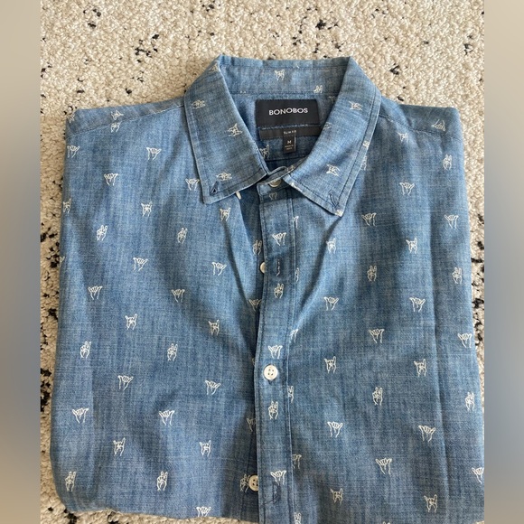 Bonobos Riviera Short Sleeve Button Down Slim Fit - Picture 2 of 4